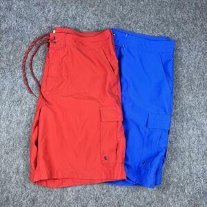 Lot of 2 World Wide Sportsman Men's Board Shorts Swim Trunks Red Blue Size 38